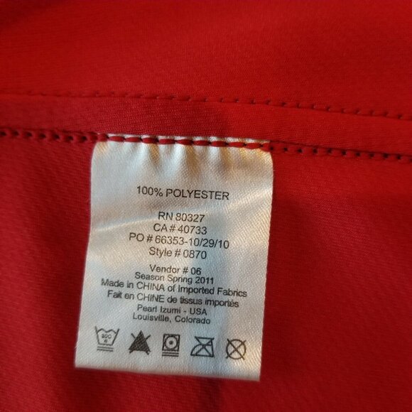 Pearl Izumi Select Womens Half Zip Cycling Jersey Top Large Red Short Sleeve - Picture 5 of 8
